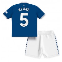 Camisa de Futebol Everton Michael Keane #5 Equipamento Principal Infantil 2023-24 Manga Curta (+ Calças curtas)
